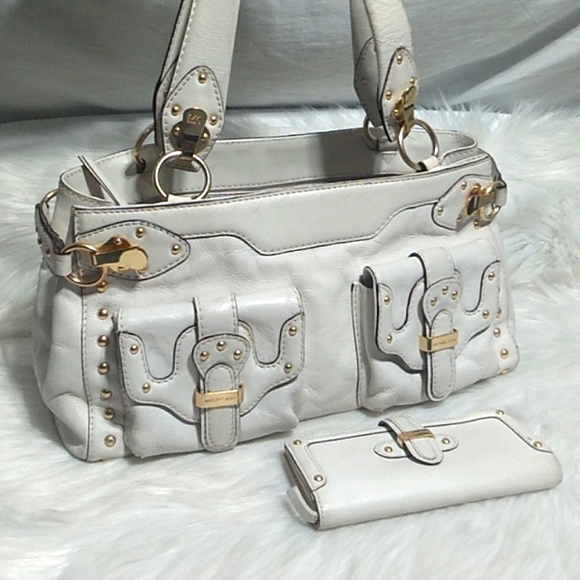 Michael Kors Shoulder Bag & Matching  Studded Vintage Wallet Set - Picture 1 of 16